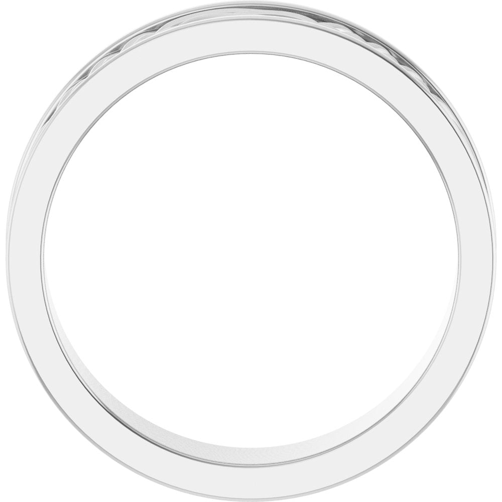 14K White 6 mm Celtic-Inspired Band