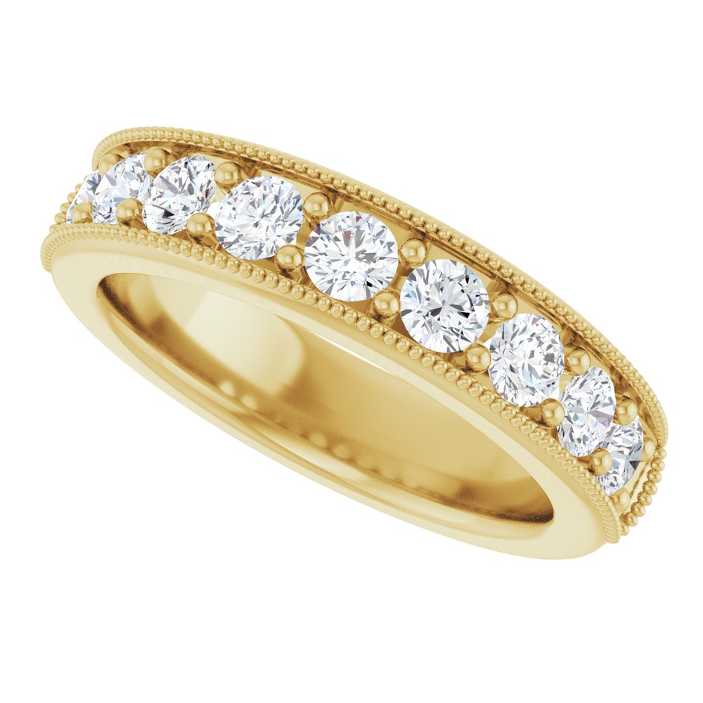 14K Yellow 3/4 CTW Lab-Grown Diamond Anniversary Band