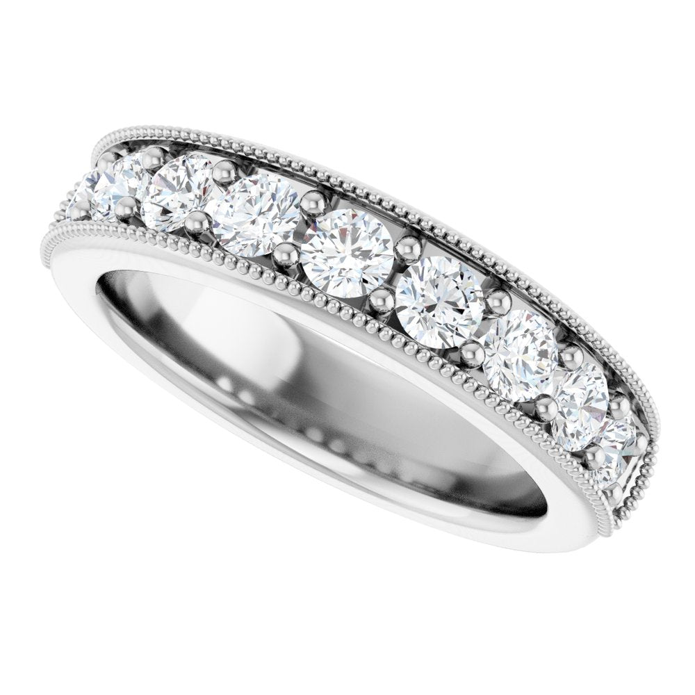 14K White 3/4 CTW Lab-Grown Diamond Anniversary Band