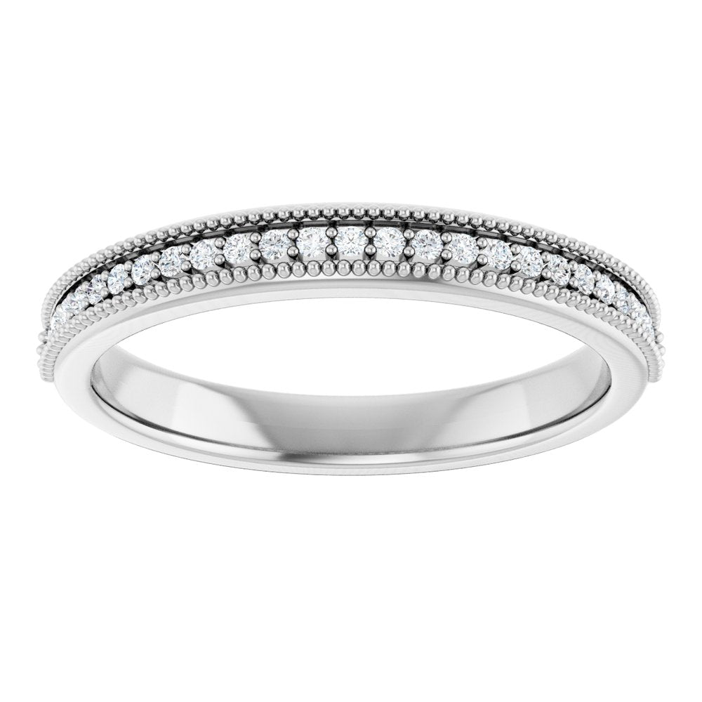 14K White Gold 1/10 CTW Natural Diamond Anniversary Band