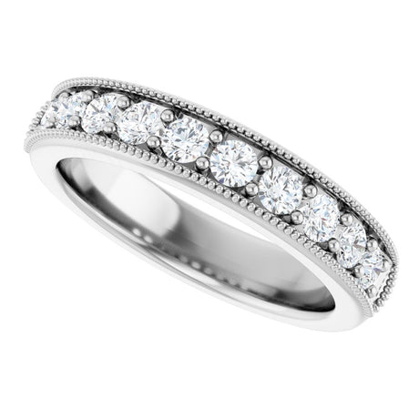 14K White 5/8 CTW Lab-Grown Diamond Anniversary Band