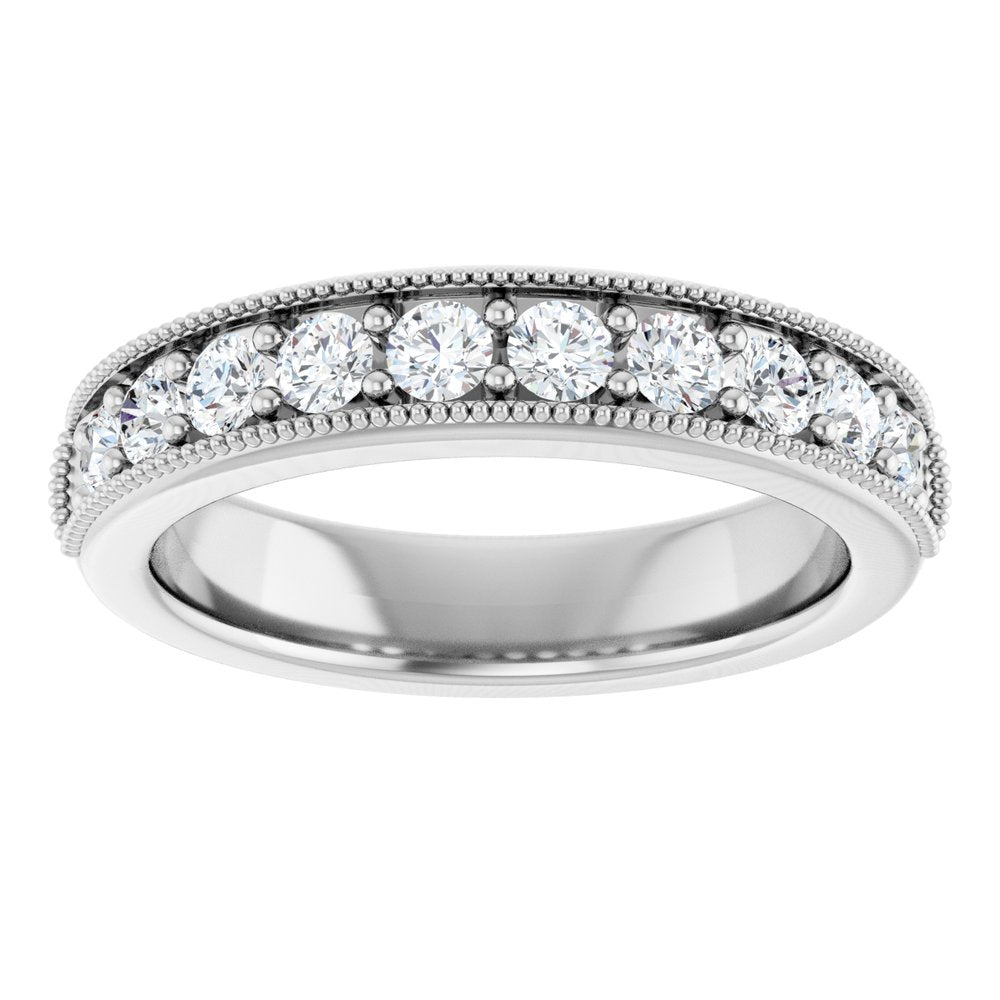 14K White Gold 5/8 CTW Lab-Grown Diamond Anniversary Band