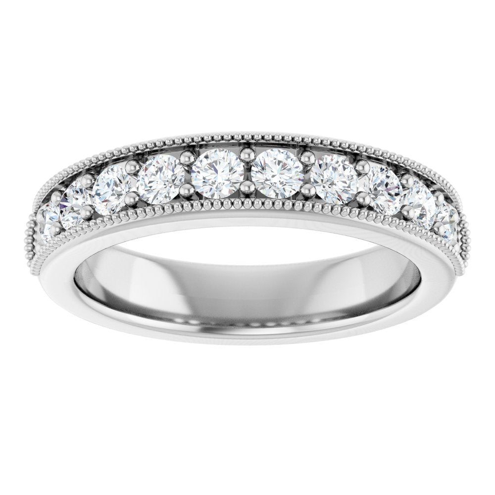 14K White 5/8 CTW Lab-Grown Diamond Anniversary Band