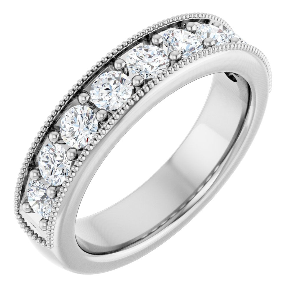 14K White Gold 3/4 CTW Lab-Grown Diamond Anniversary Band
