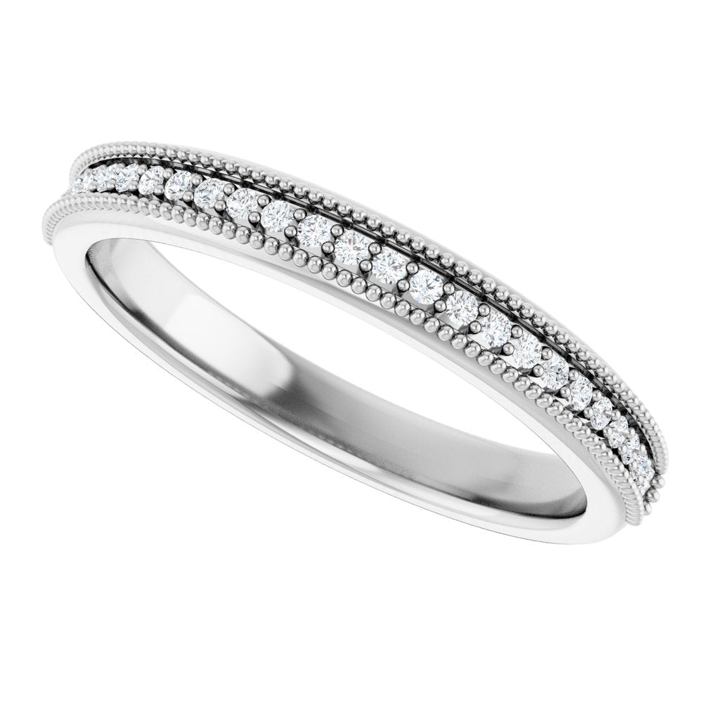14K White Gold 1/3 CTW Natual Diamond Anniversary Band