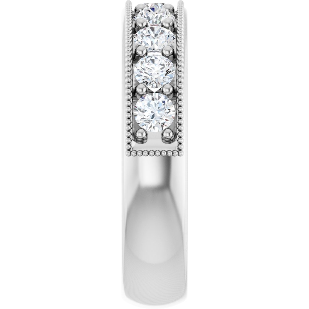 14K White 3/4 CTW Lab-Grown Diamond Anniversary Band