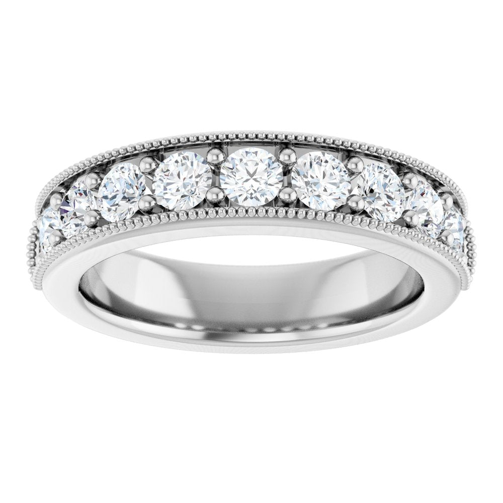 14K White 3/4 CTW Lab-Grown Diamond Anniversary Band