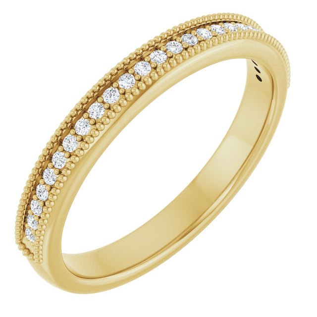 14K Yellow Gold 1/5 CTW Lab-Grown Diamond Anniversary Band