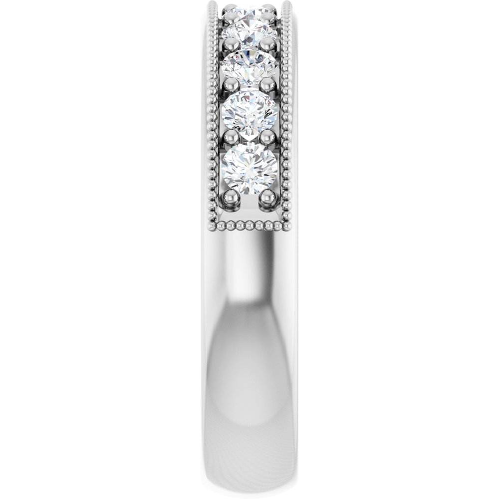 14K White 5/8 CTW Lab-Grown Diamond Anniversary Band