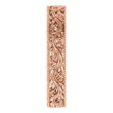14K Rose Gold 4 mm Milgrain Edge Floral Flat Band Size 7