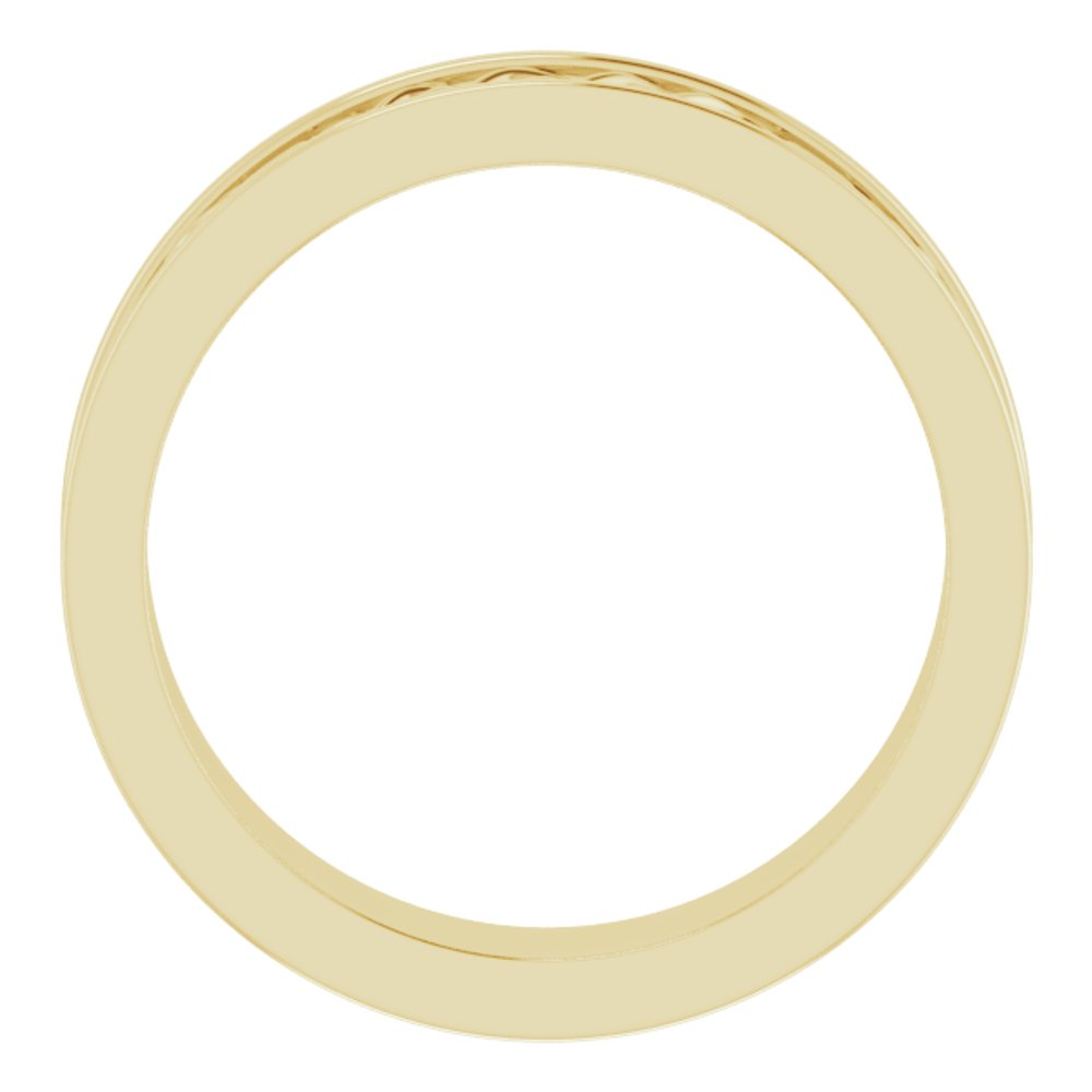 14K Yellow Gold 6 mm Celtic-Inspired Flat Band Size 10.5