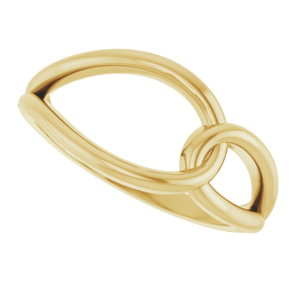 14K Yellow Interlocking Circle Ring