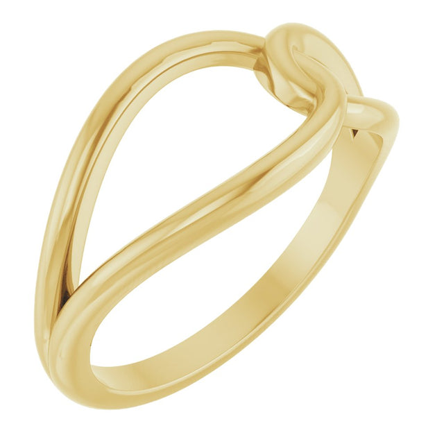 14K Yellow Interlocking Circle Ring 