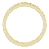14K Yellow Gold 4 mm Milgrain Edge Floral Flat Band Size 7