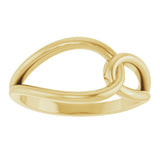 14K Yellow Interlocking Circle Ring