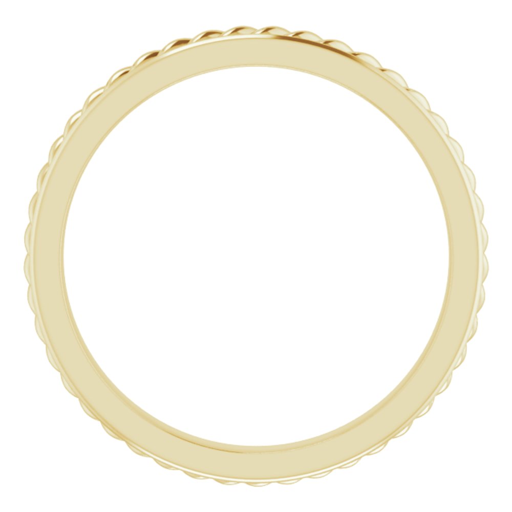14K Yellow 2 mm Rope Flat Band