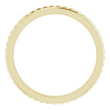 14K Yellow 2 mm Rope Flat Band