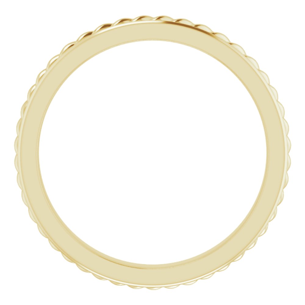 14K Yellow 2 mm Rope Band