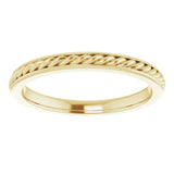 14K Yellow 2 mm Rope Band