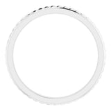 14K White 2 mm Rope Flat Band Size 8