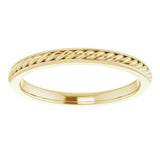14K Yellow 2 mm Rope Flat Band