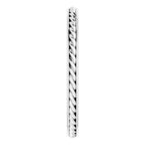 14K White 2 mm Rope Flat Band Size 8