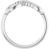 14K White 1/8 CTW Natural Diamond Infinity-Inspired Ring