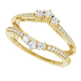 14K Yellow 1/3 CTW Natural Diamond Ring Guard