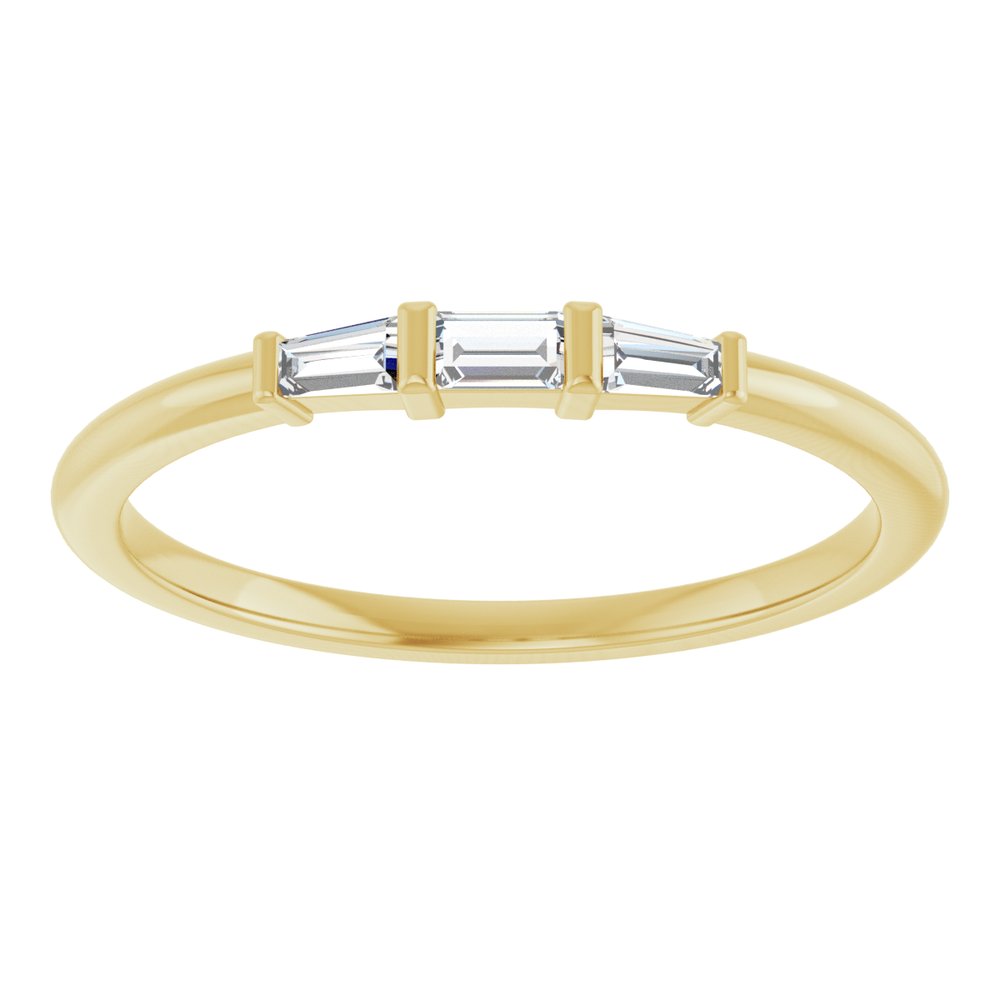 14K Yellow 1/6 CTW Natural Diamond Stackable Ring