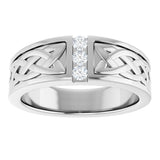 14K White 1/5 CTW Natural Diamond Band