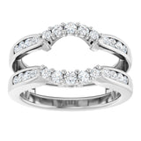 14K White 1/2 CTW Natural Diamond Ring Guard