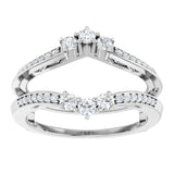 14K White 1/3 CTW Natural Diamond Ring Guard