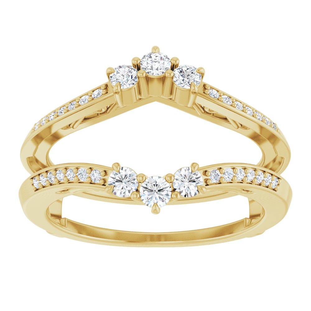14K Yellow 1/3 CTW Natural Diamond Ring Guard