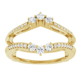 14K Yellow 1/3 CTW Natural Diamond Ring Guard