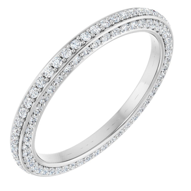 Platinum 3/4 CTW Natural Diamond Eternity Band Size 7
