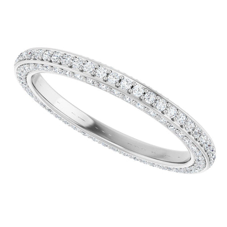 Platinum 3/4 CTW Natural Diamond Eternity Band Size 7