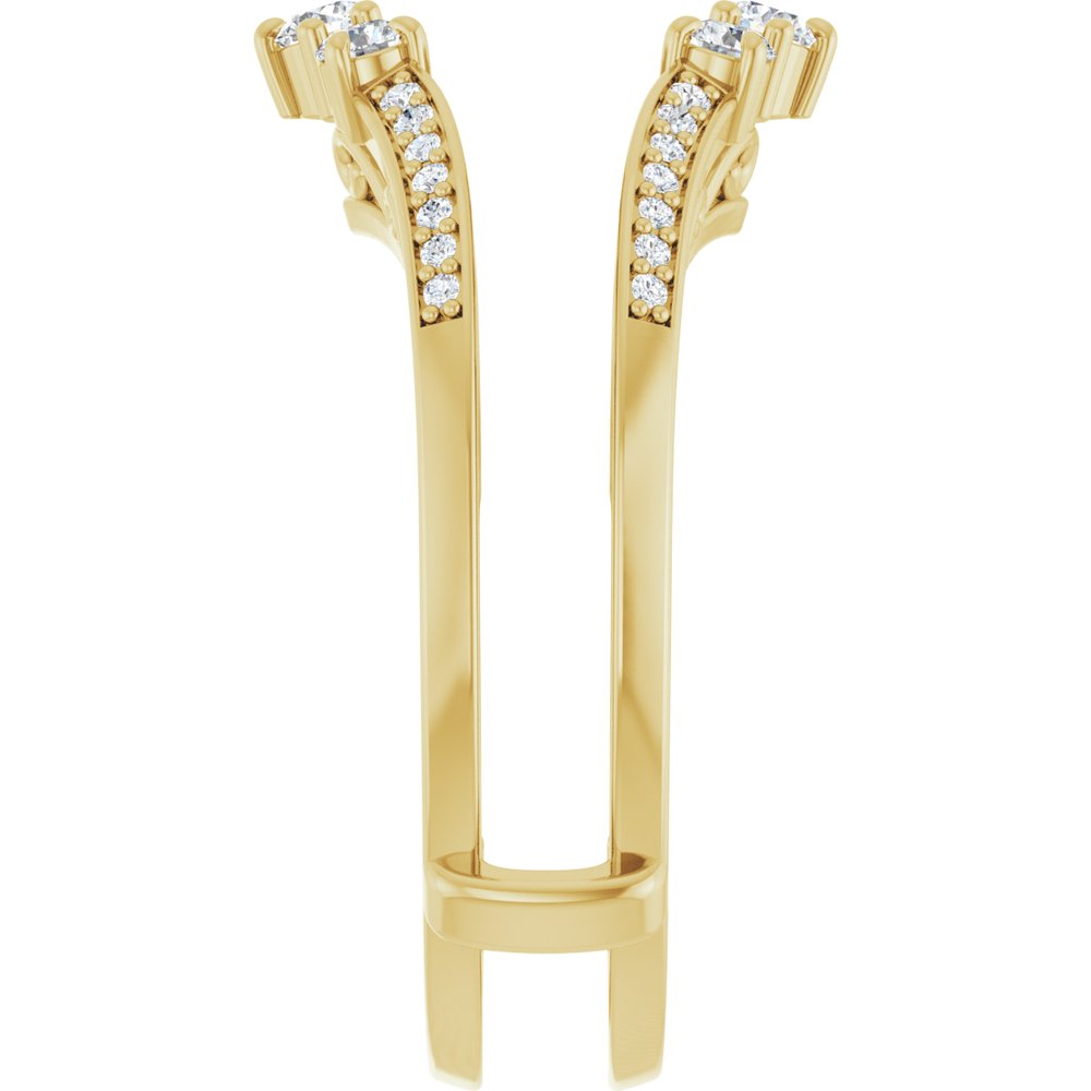 14K Yellow 1/3 CTW Natural Diamond Ring Guard