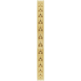 14K Yellow Gold 2 mm Floral Flat Band Size 7