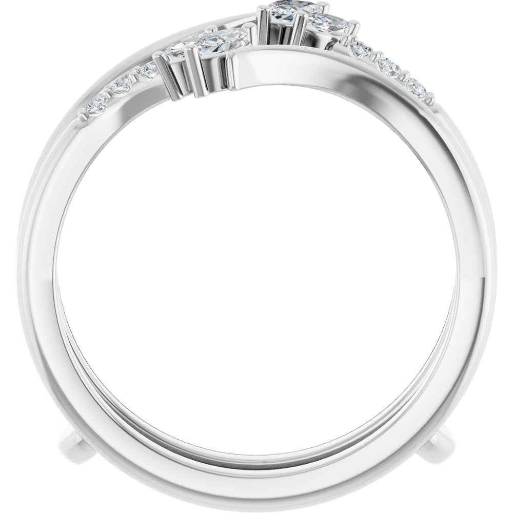 14K White 1/4 CTW Lab-Grown Diamond Ring Guard