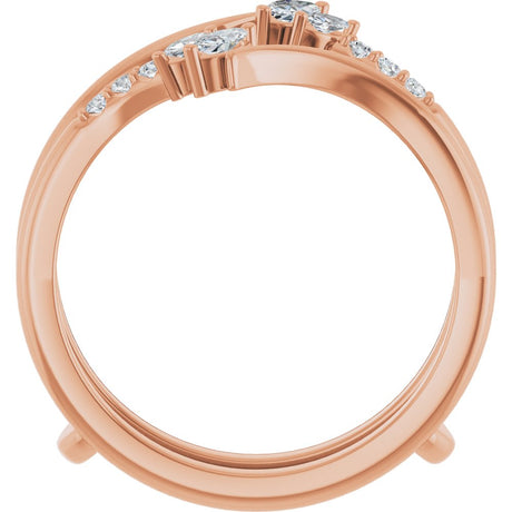 14K Rose Gold 1/4 CTW Natural Diamond Ring Guard 
