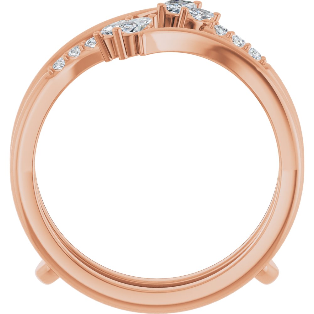 14K Rose Gold 1/4 CTW Natural Diamond Ring Guard 