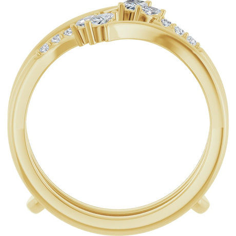 14K Yellow Gold 1/4 CTW Lab-Grown Diamond Ring Guard