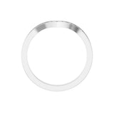 14K White Vintage-Inspired V Ring