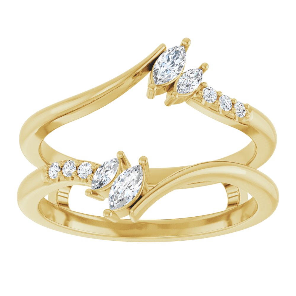 14K Yellow 1/4 CTW Lab-Grown Diamond Ring Guard