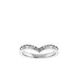 14K White Vintage-Inspired V Ring