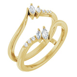 14K Yellow 1/4 CTW Lab-Grown Diamond Ring Guard