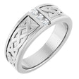 14K White 1/5 CTW Natural Diamond Band