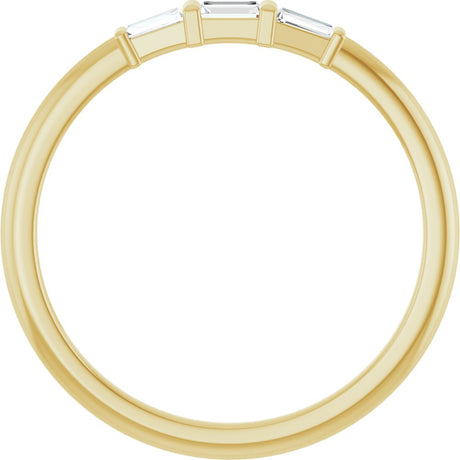 14K Yellow Gold 1/6 CTW Natural Diamond Stackable Ring