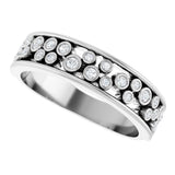 14K White 1/5 CTW Natural Diamond Anniversary Band