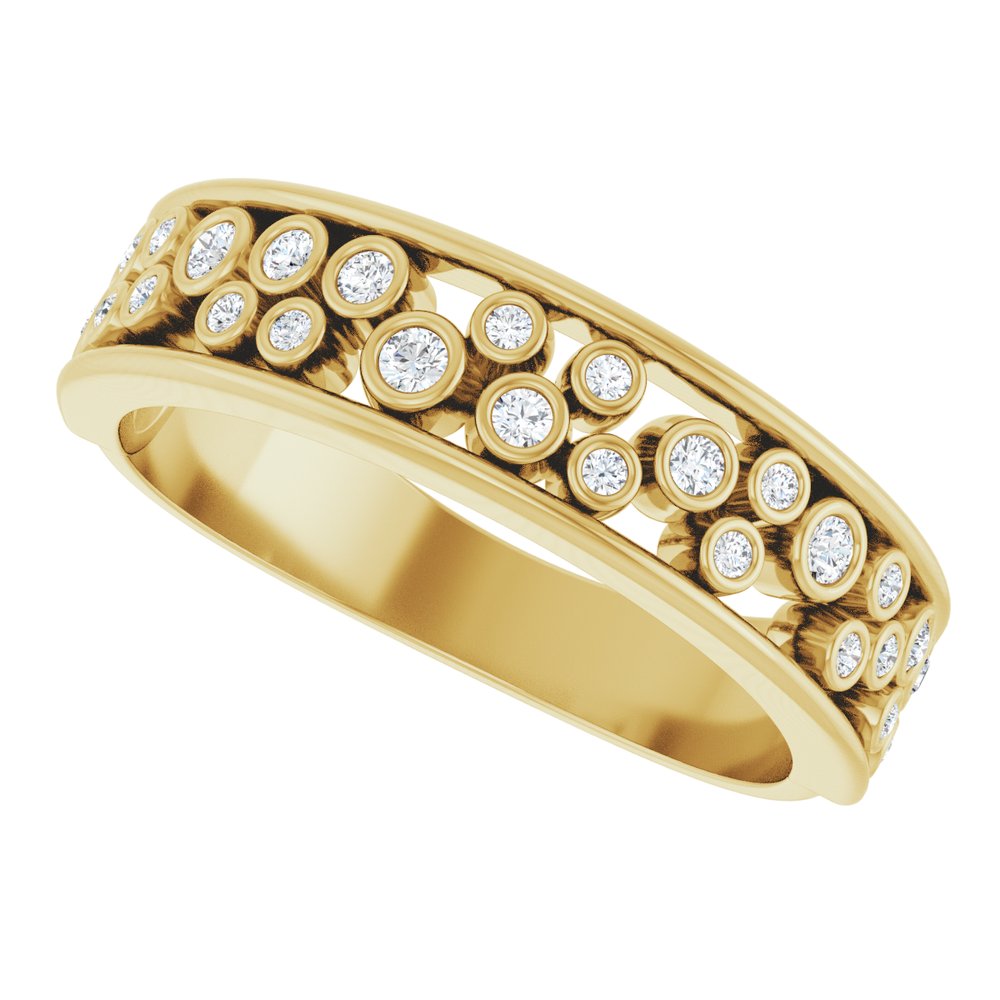 14K Yellow 1/5 CTW Natural Diamond Anniversary Band